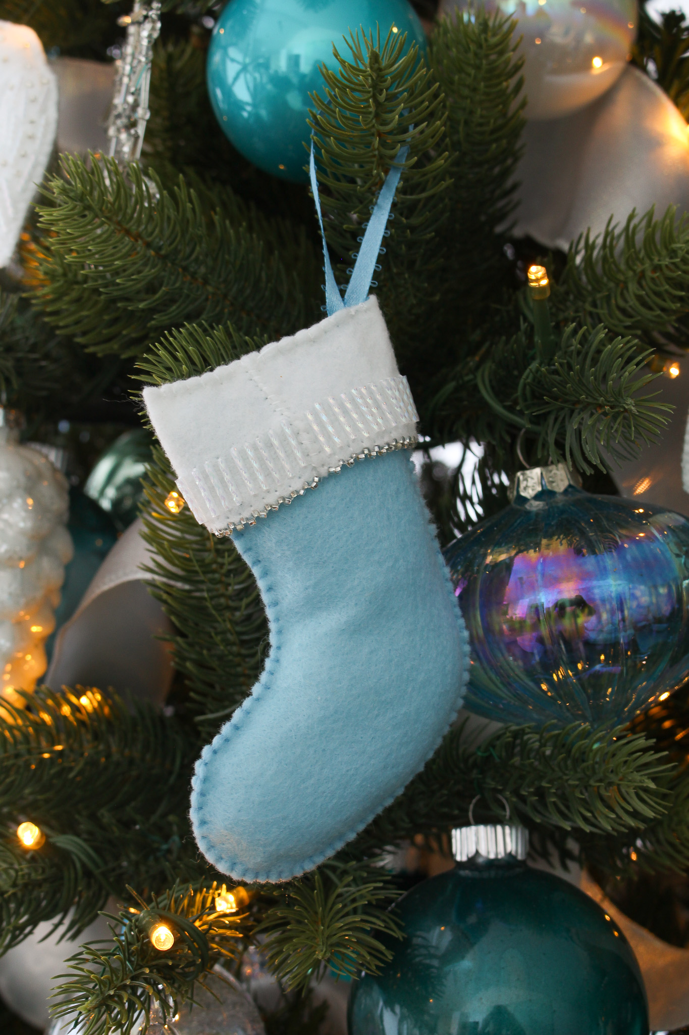 DIY Beaded Felt Stocking Pattern