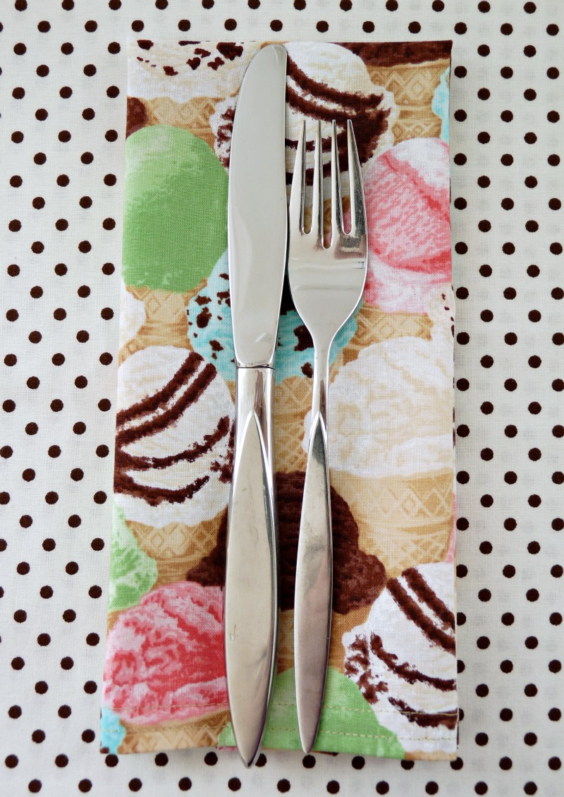 DIY Cloth Napkins and Tea Towels with Mitered Corners