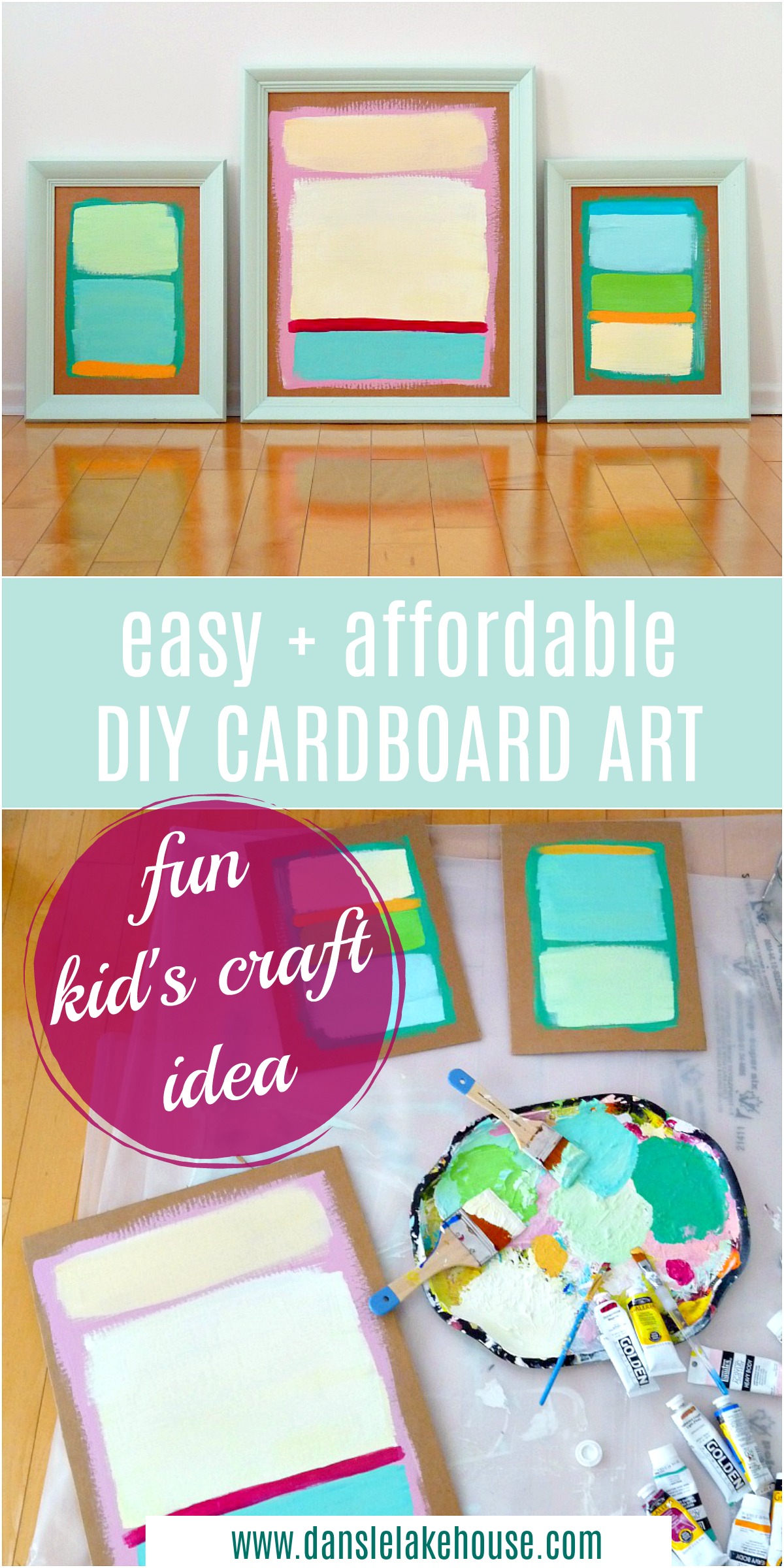 Make Simple and Pretty Rothko-Inspired Cardboard Art | Dans le Lakehouse