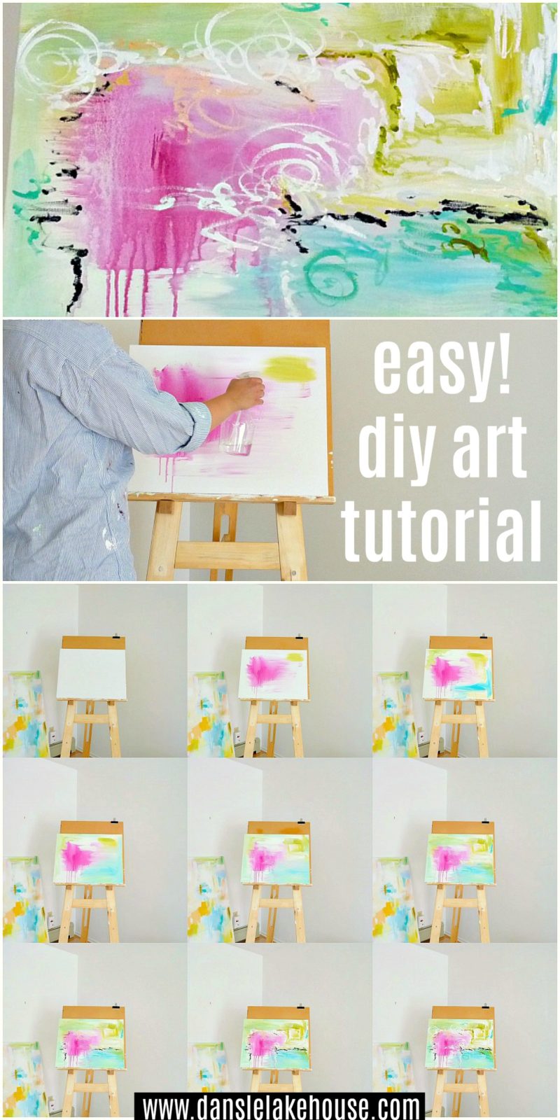 DIY Abstract Art Tutorial with Step by Step Photos + Instructions ...