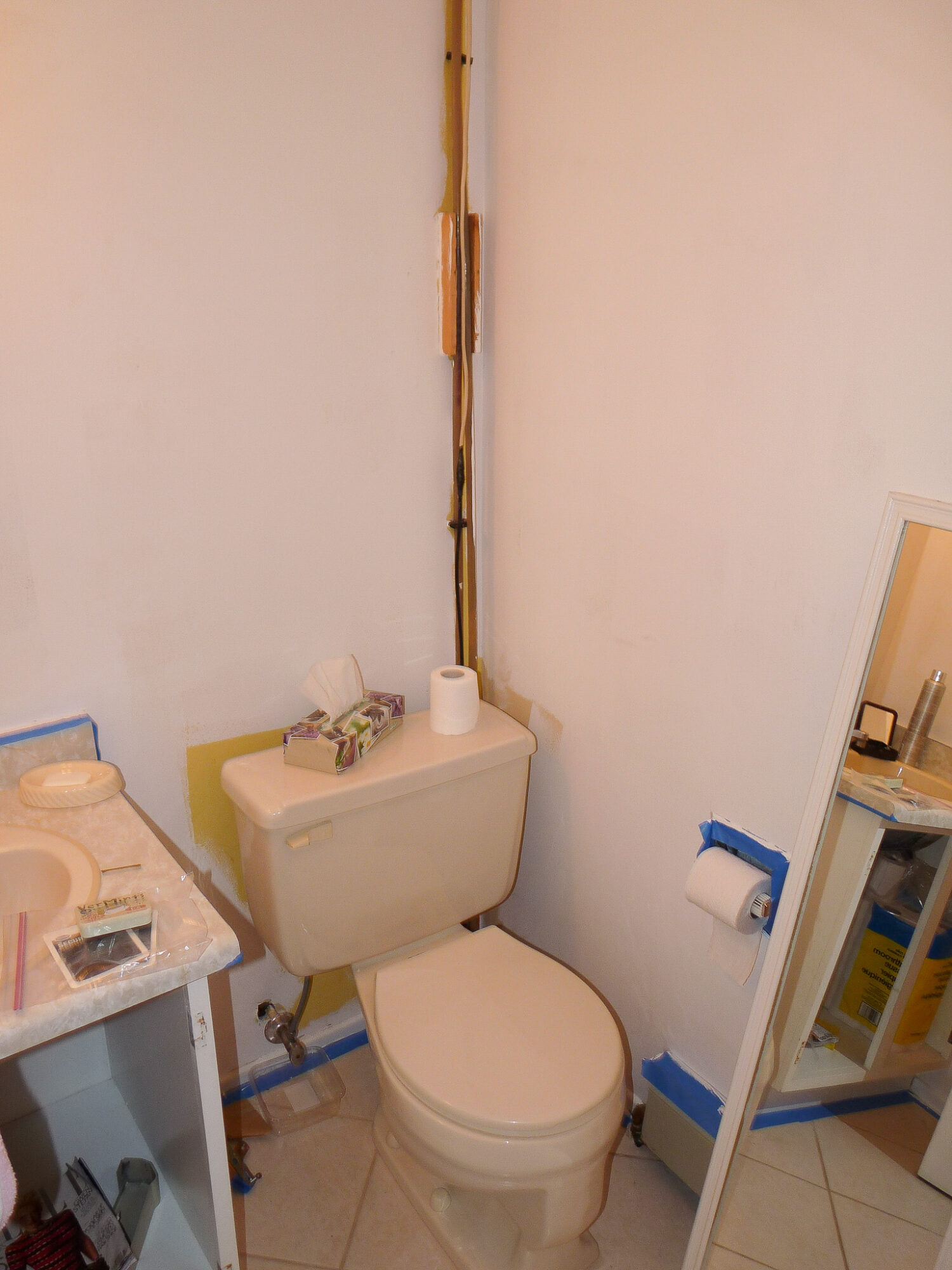 How to Cover Exposed Pipes - BEFORE