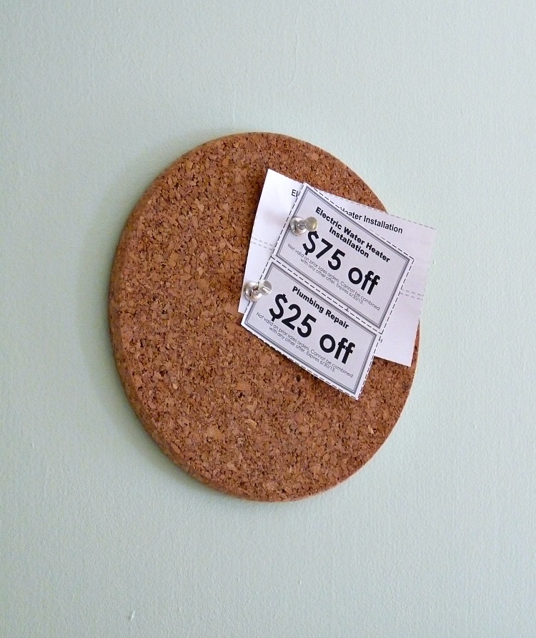 Paint a Basement Door Mint and Create a Handy Message Centre