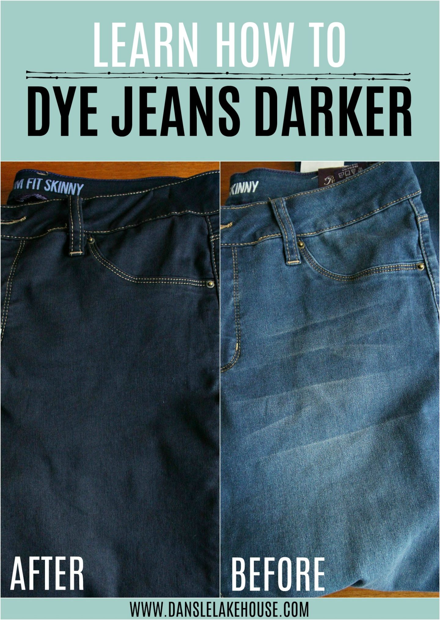 dying blue jeans black