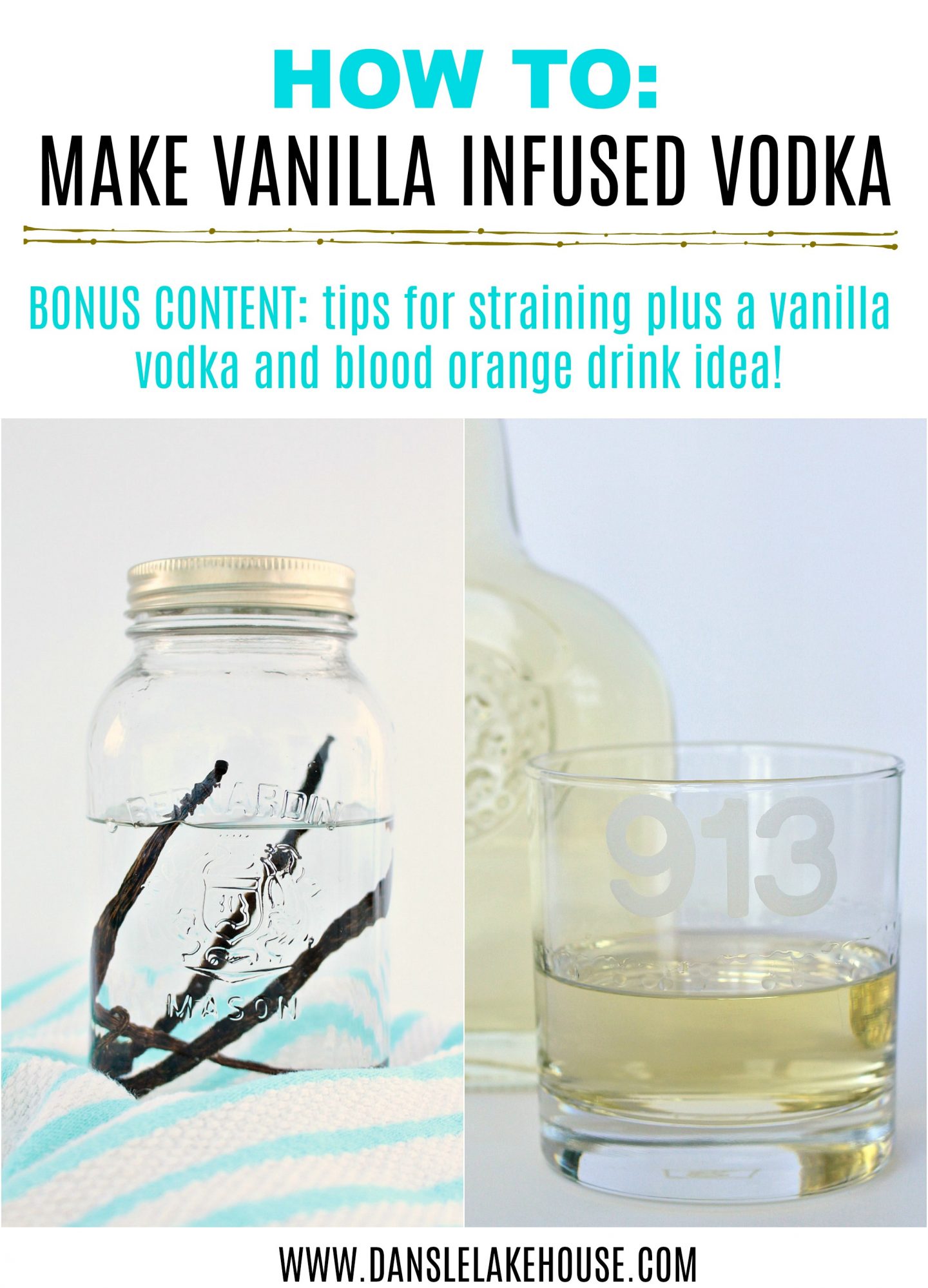 How to Make Vanilla Infused Vodka! Learn How Easy it is to Make DIY Infused Vodka - Tips and Tricks, Plus a Great Drink Idea Too. #infusedvodka #drinkideas #drinkrecipes #vanillavodka