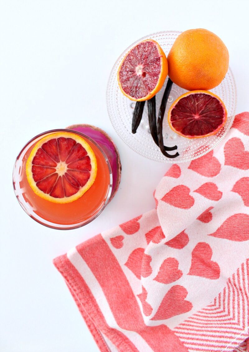 DIY Vanilla Infused Vodka with Blood Orange Sparkling Beverage