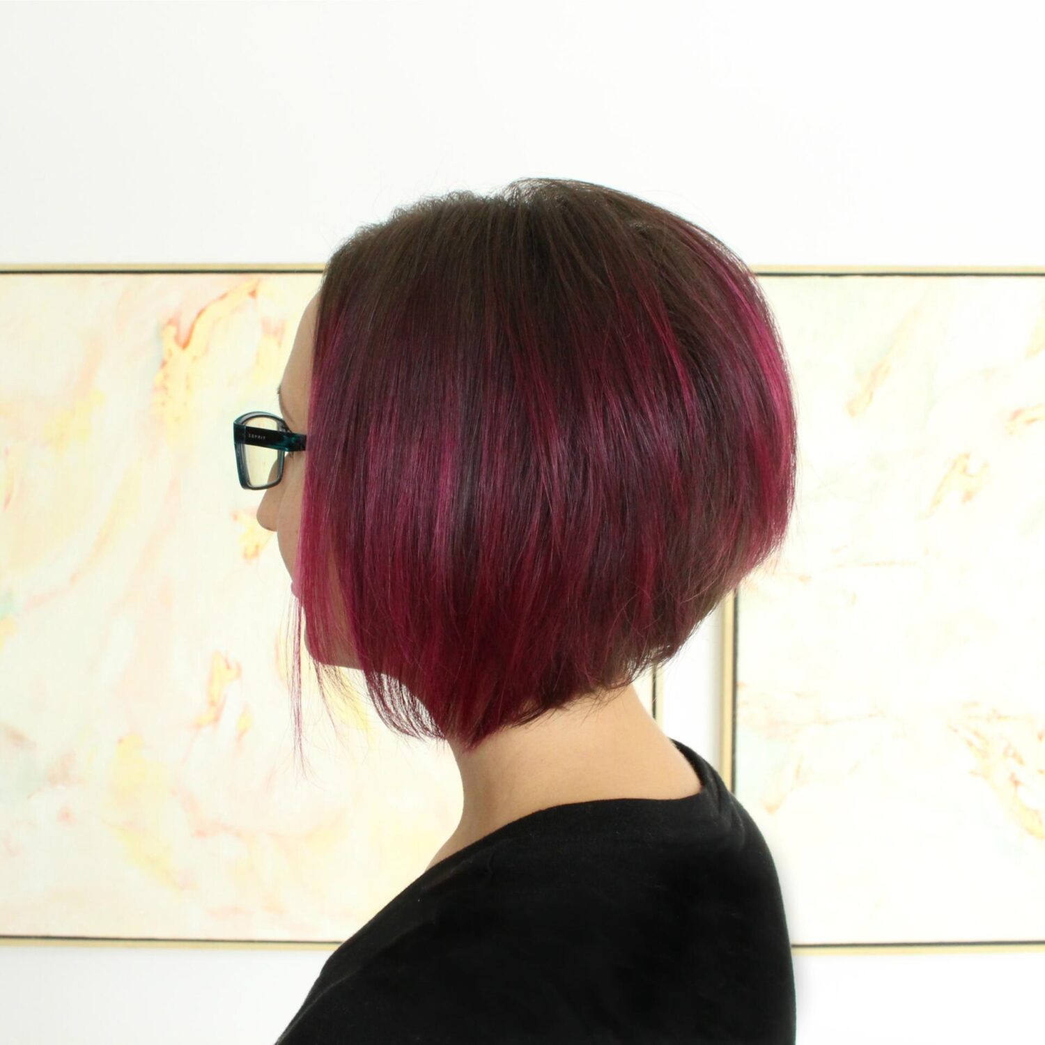 pink dip dyed hair