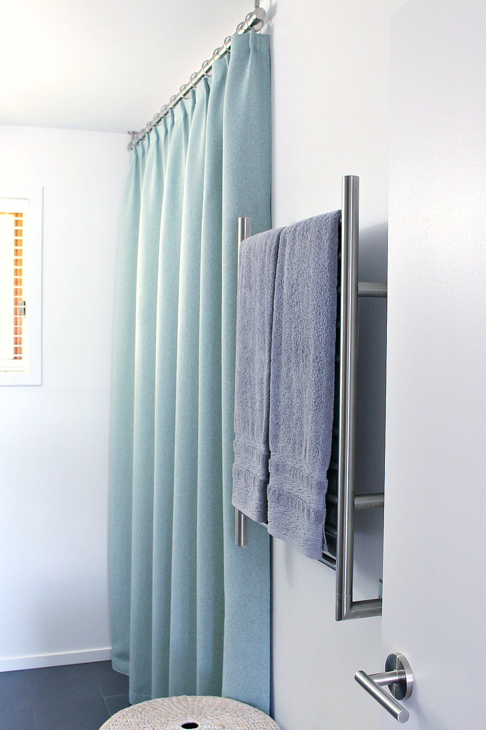 Bathroom Update Ceiling Mounted Shower Curtain Rod