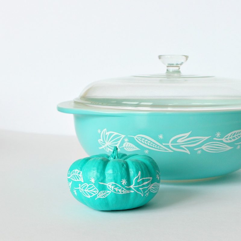 Pyrex Pumpkin! Inspired by Pyrex Blowing Leaves