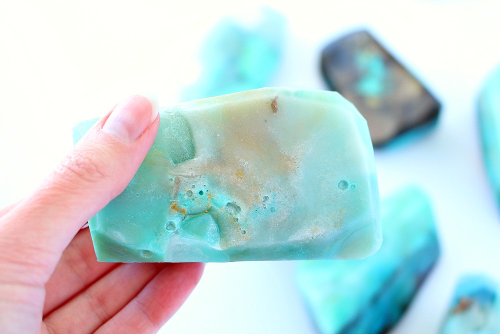 DIY Gemstone Soap Tutorial How to Make Easy Gem + Mineral Shaped Soap