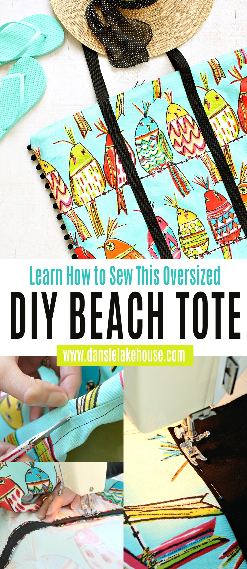 How to Sew an Oversized Beach Tote