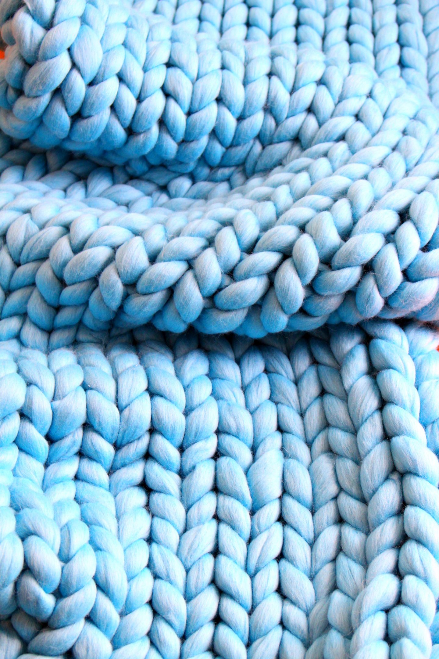 diy chunky knit blanket