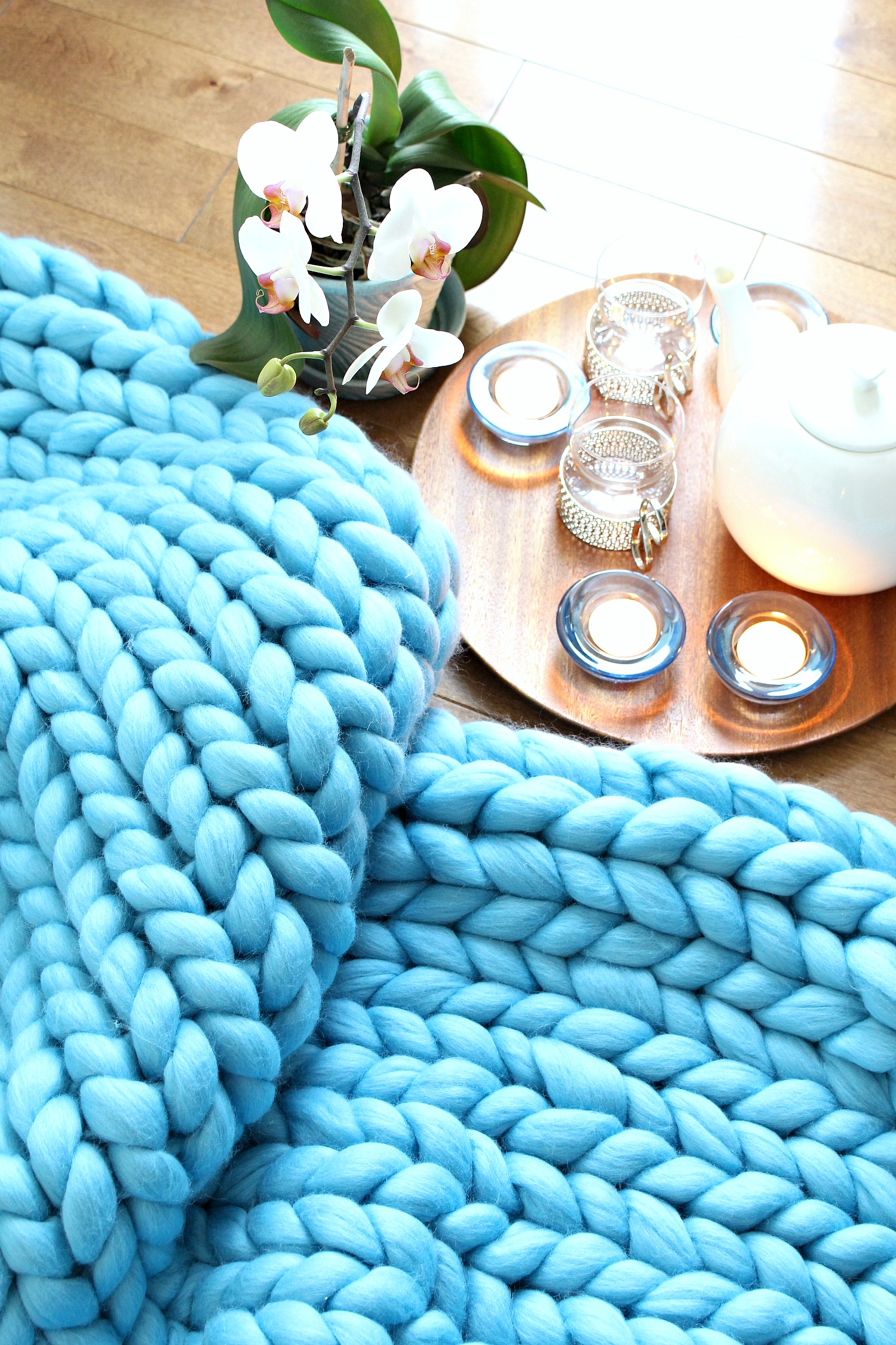 Arm Knit Blanket Tutorial