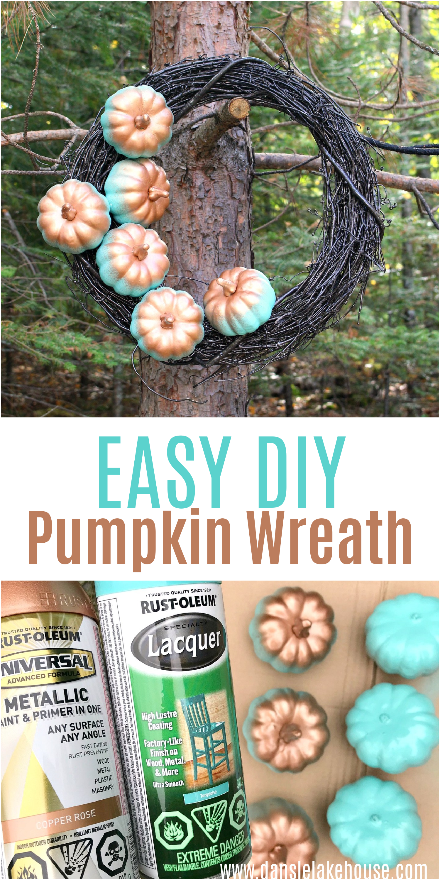 Easy DIY Pumpkin Wreath