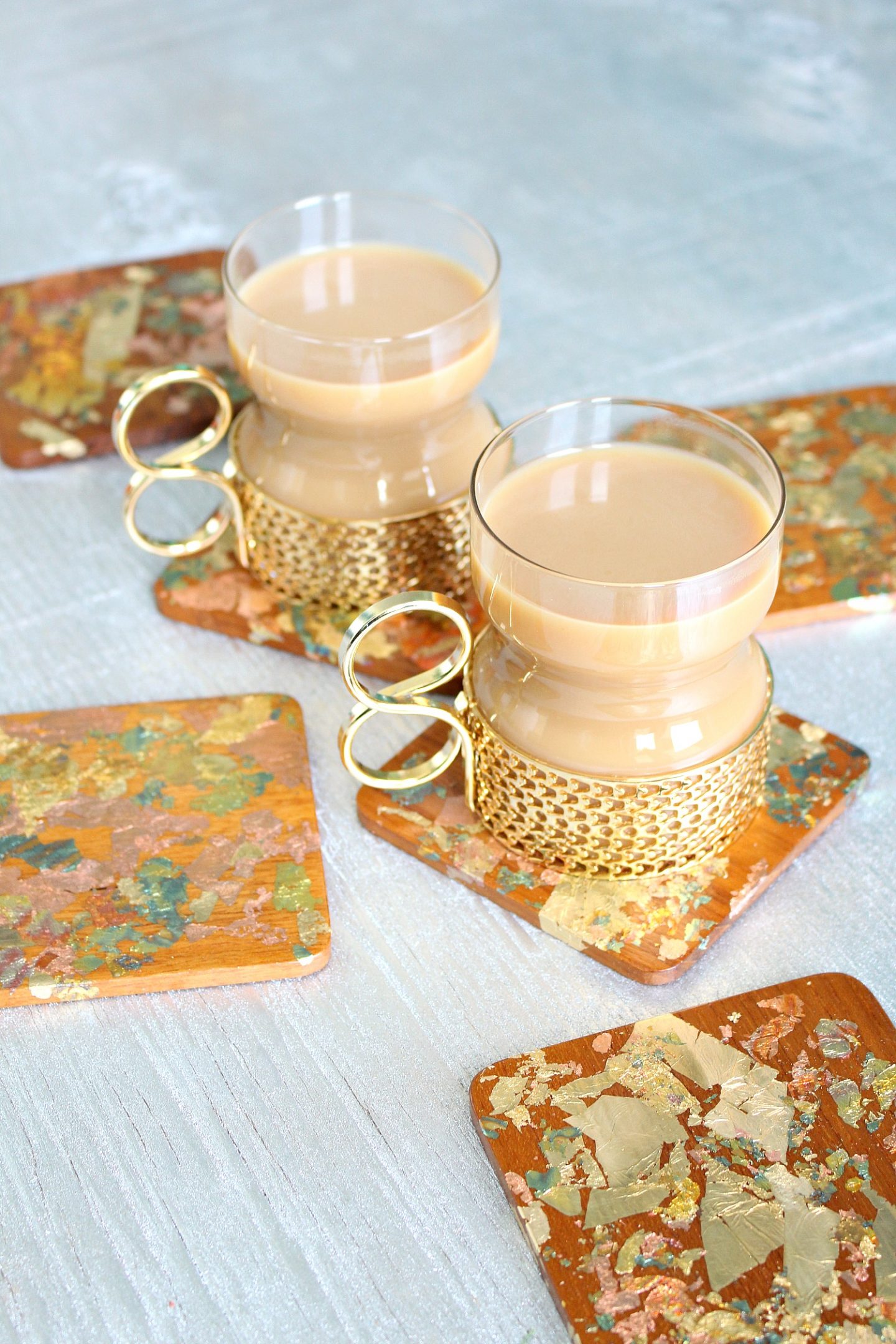 diy-gold-leaf-coasters-mid-century-modern-teak-coaster-upcycle-dans