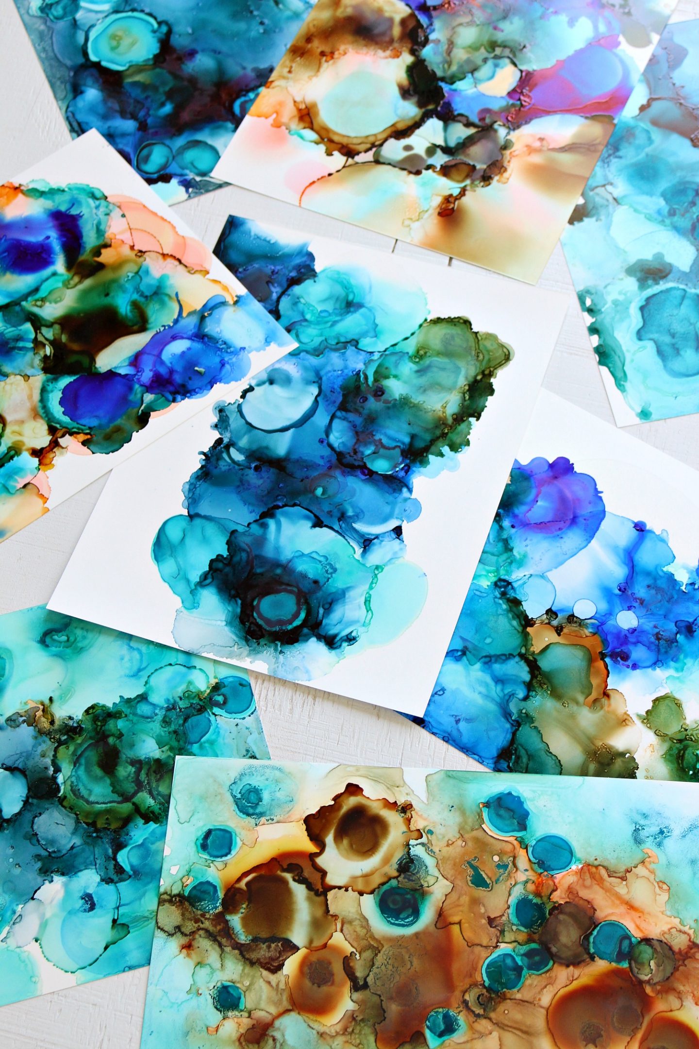 DIY Alcohol Ink Note Cards with Lake Superior Quotes | Dans le Lakehouse