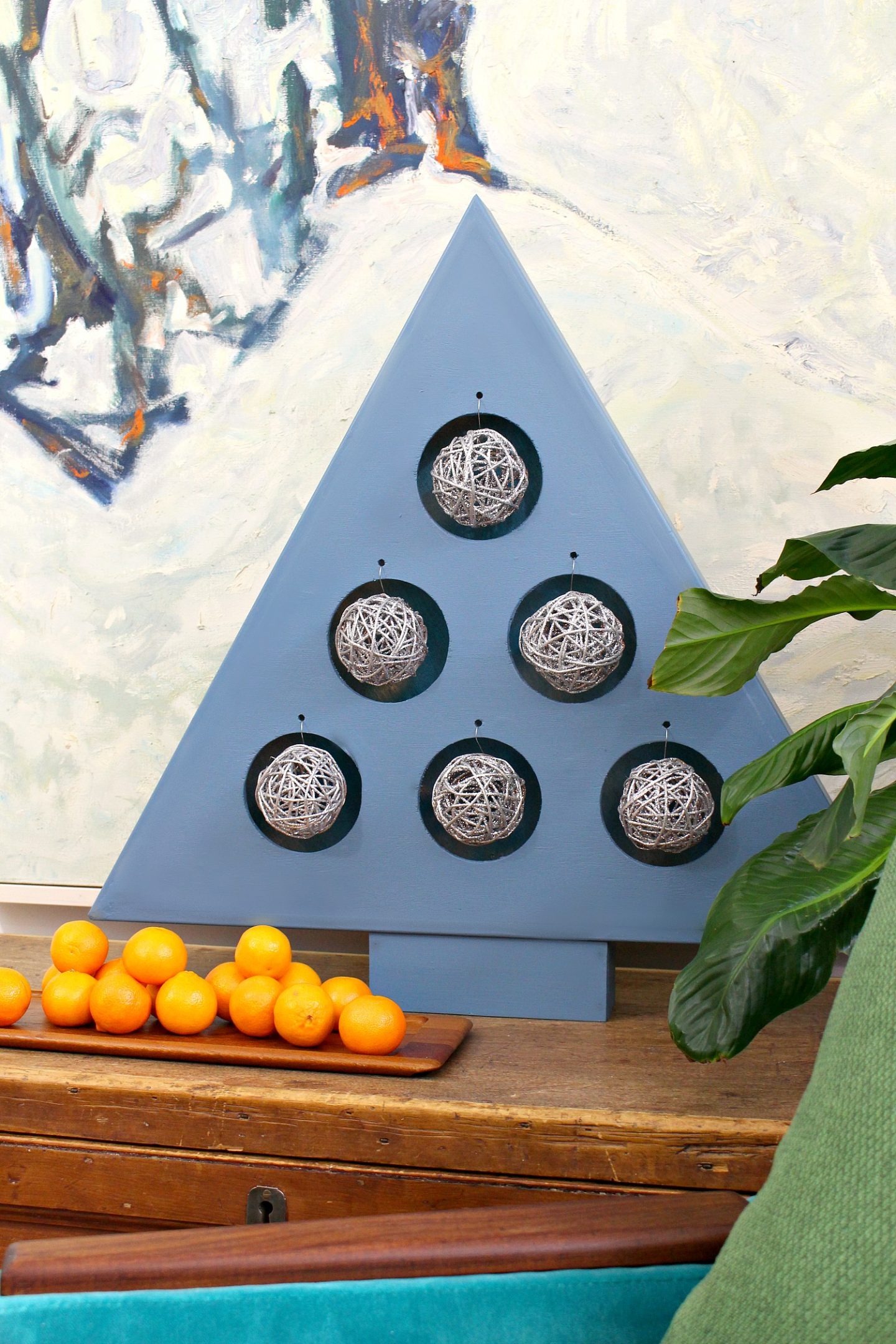 DIY Plywood Ornament Stand with Lights