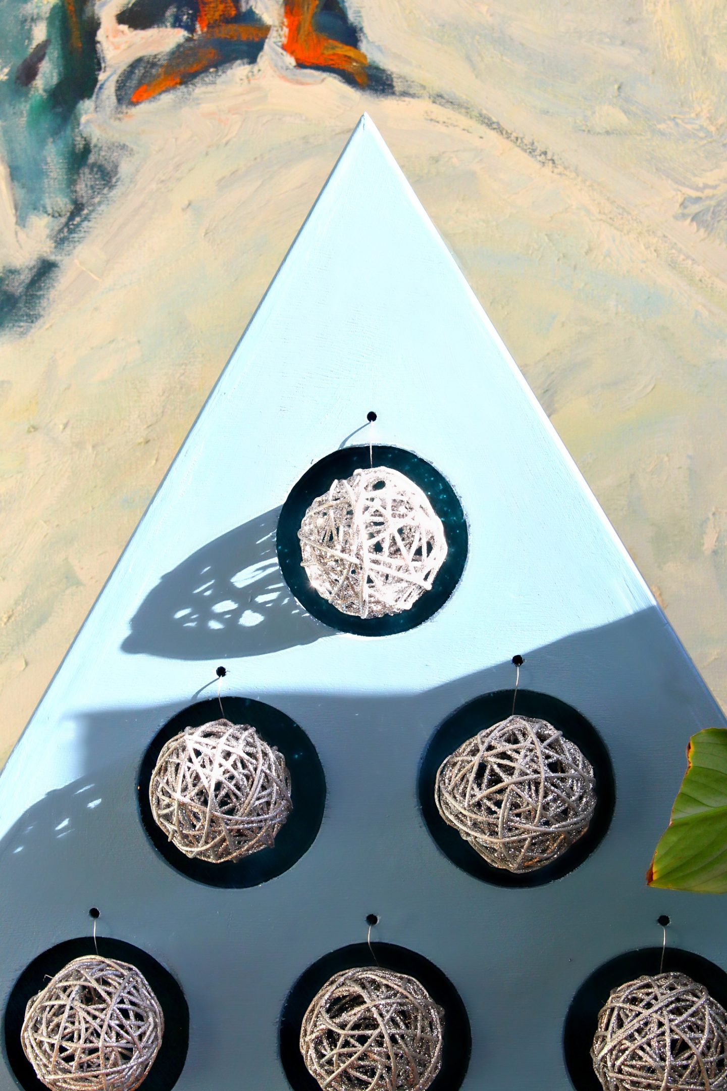 DIY Plywood Ornament Stand with Lights