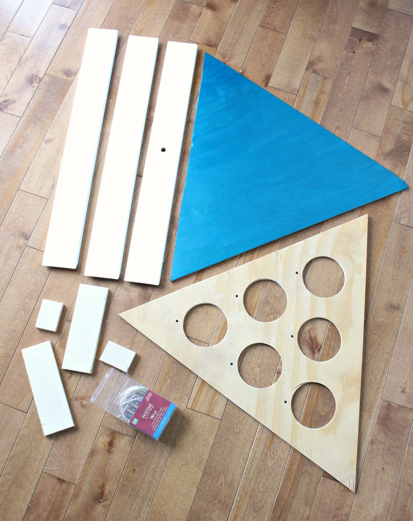 DIY Plywood Ornament Stand with Lights