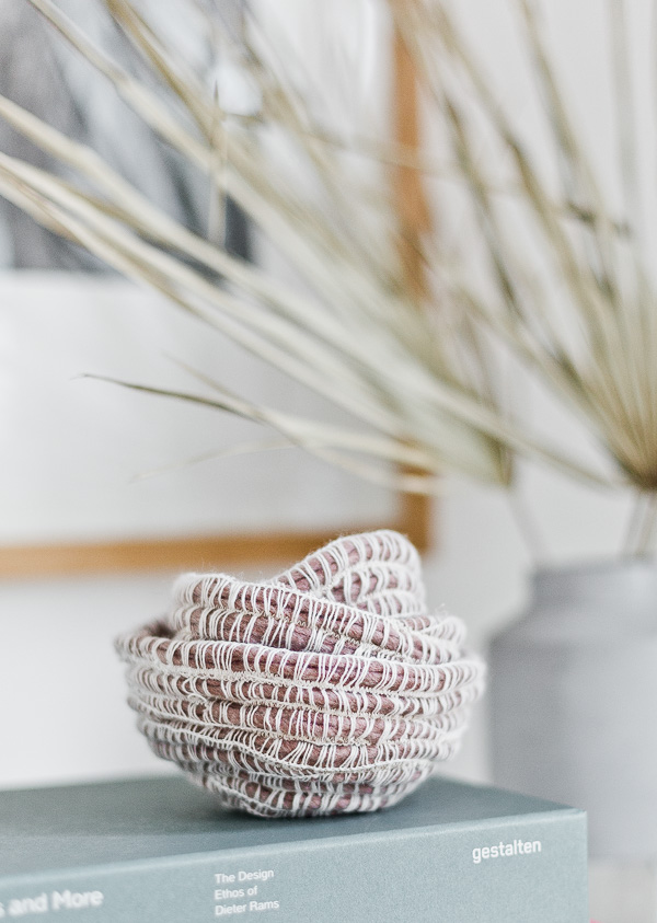 DIY Woven Rope Bowls | 15 Stylish DIY Projects for Organizing Your Home #organizing #diy #diyhome #clutterbustingtips