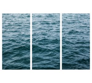 WAVES TRIPTYCH COASTAL ART
