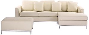 CREAM LEATHER SOFA