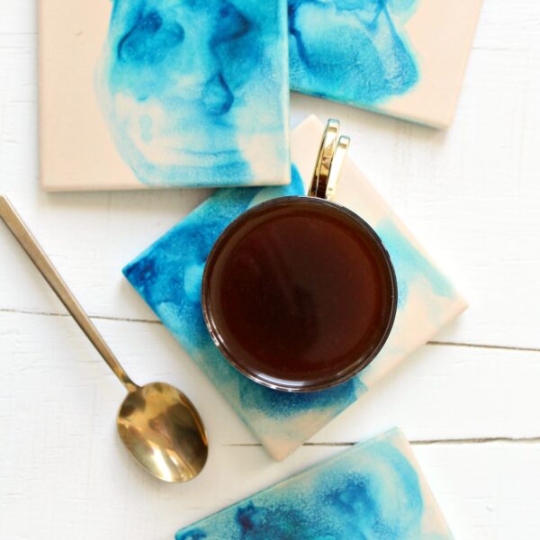 DIY ALCOHOL INK WATERCOLOR COASTERS