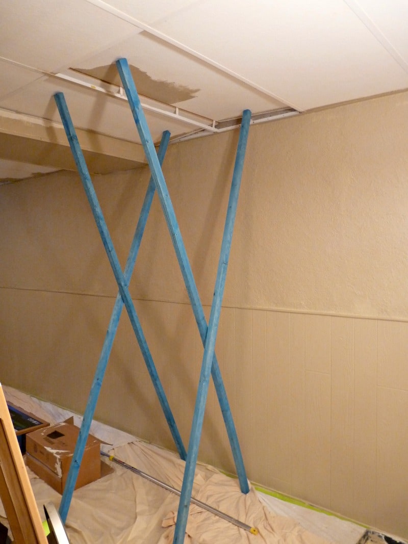 HOW TO PAINT DROP CEILING YOU CAN'T REMOVE