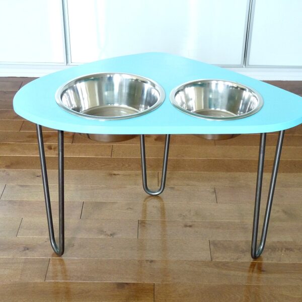 MID-CENTURY MODERN ATOMIC DOG BOWL STAND DIY