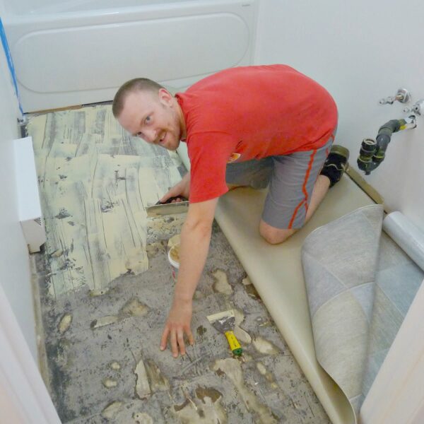 HOW TO LAY VINYL SHEET TILE