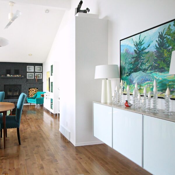 IKEA HACK PLYWOOD TOPPED CREDENZA