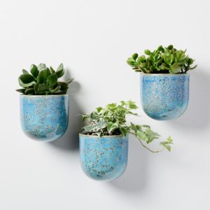 TURQUOISE WALL PLANTERS