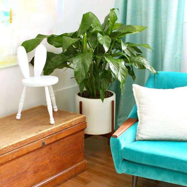 BUNNY STOOL FURNITURE HACK FOR EASTER