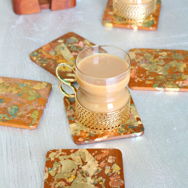GOLD LEAFED VINTAGE COASTER DIY