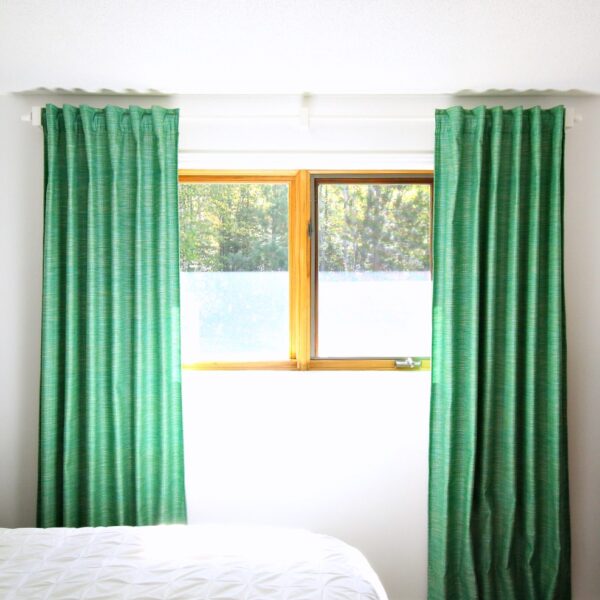 GREEN TWEED CURTAINS
