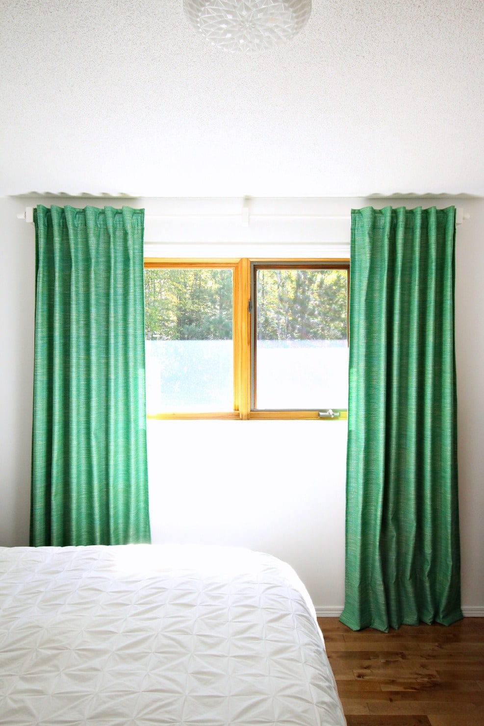 GREEN TWEED CURTAINS