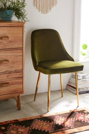 GREEN VELVET MCM DINING CHAIRS
