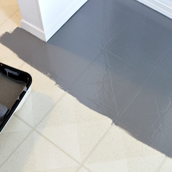HOW TO PAINT A VINYL FLOOR
