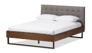 WOOD BED WELDED LEGS