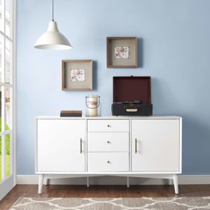 MCM STYLE WHITE CREDENZA BUFFET