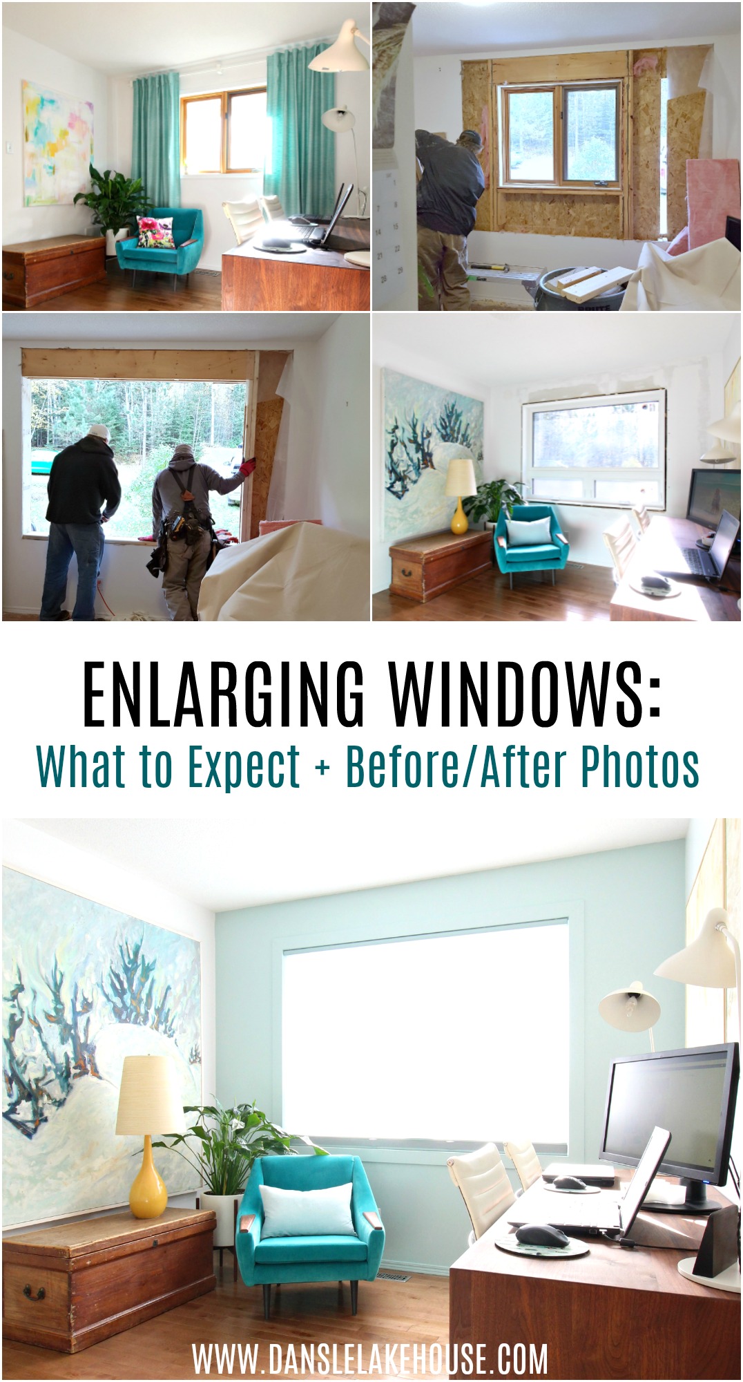 Getting Bigger Wundows Installed: The Process, What to Expect, Plus Before and After Photos #homerenovations #windowrenovation #homeimprovement 