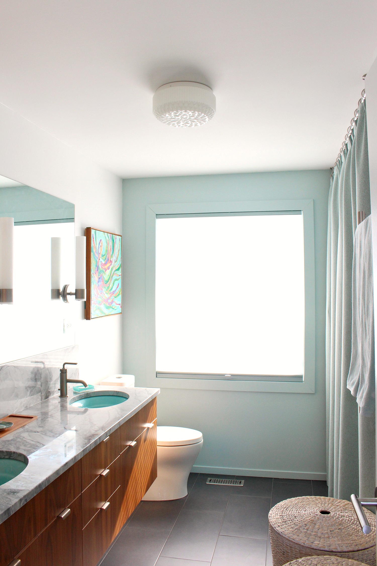 Mid-Century Modern Inspired Bathroom Renovation Before + After