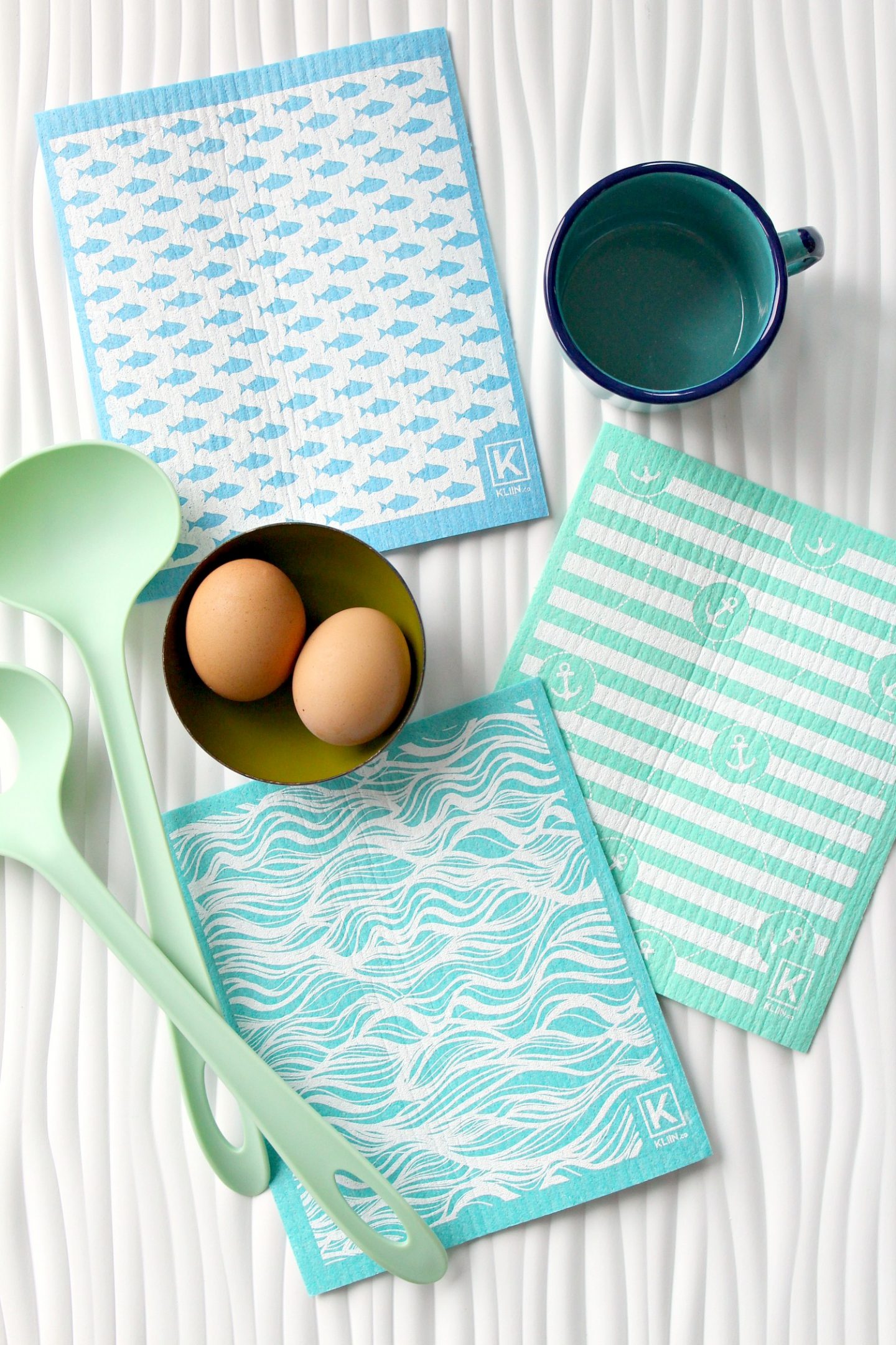 Bunkie Styling with KLIIN - The Best Paper Towel Alternative. Eco-friendly, Compostable Dish Cloths and Cleaning Cloths.