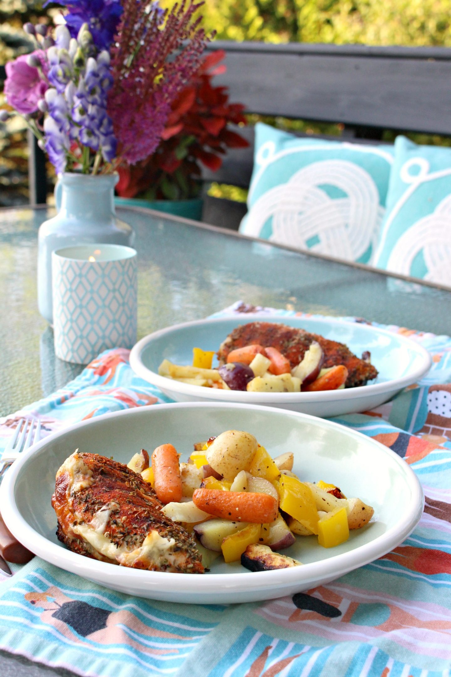 Cheese Stuffed Grilled Chicken Breast Recipe + Blue Portable Gas Grill (Sponsored by We Love Fire)