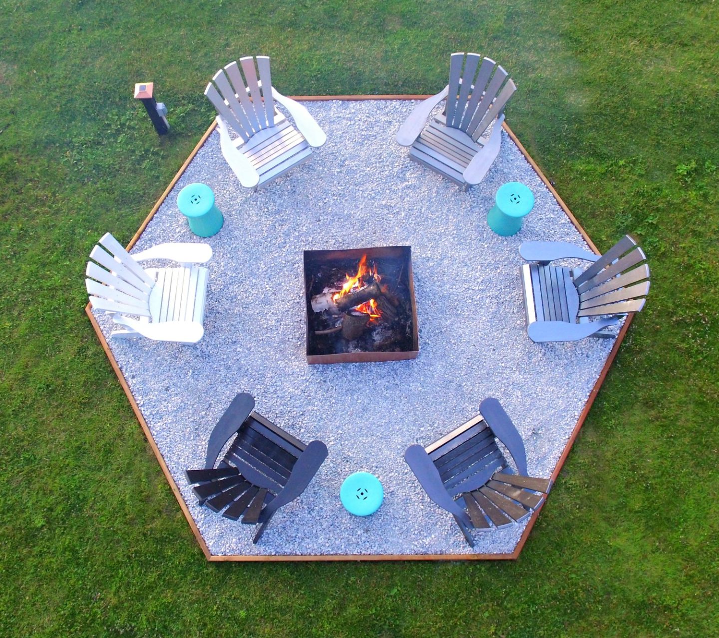 Fire Pit Makeover Diy Ombre Adirondack Chairs Sponsored By The