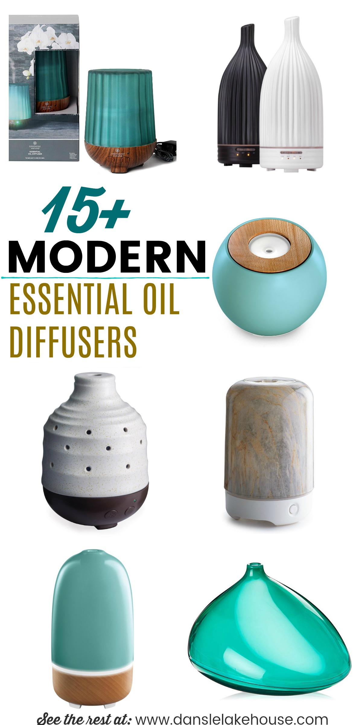15+ Modern Essential Oil Diffusers Gift Guide Round Up