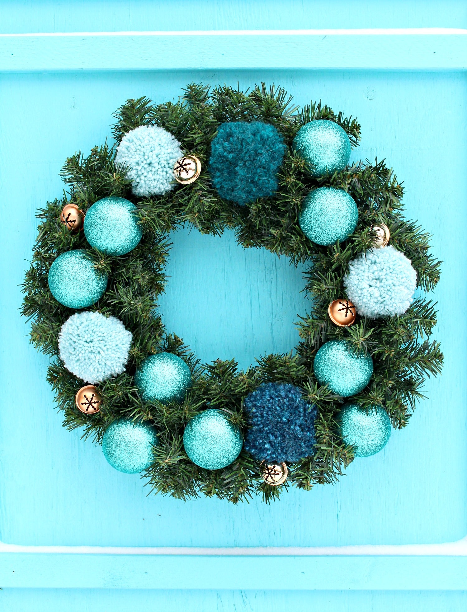 Easy DIY Pom Pom Wreath + My Holiday Chicken Coop Decor