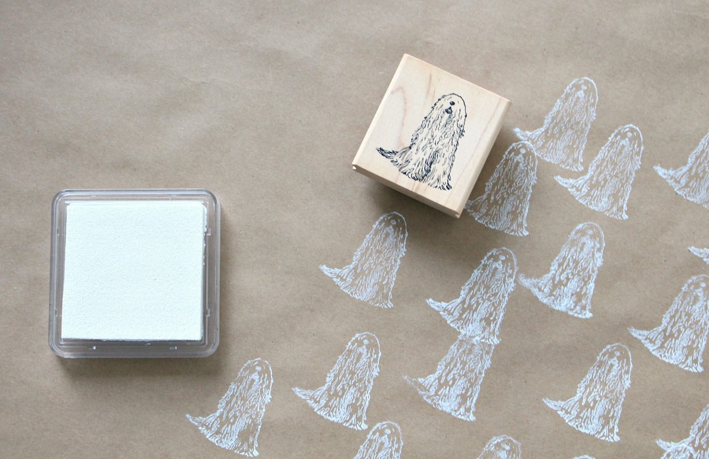 DIY Stamped Wrapping Paper