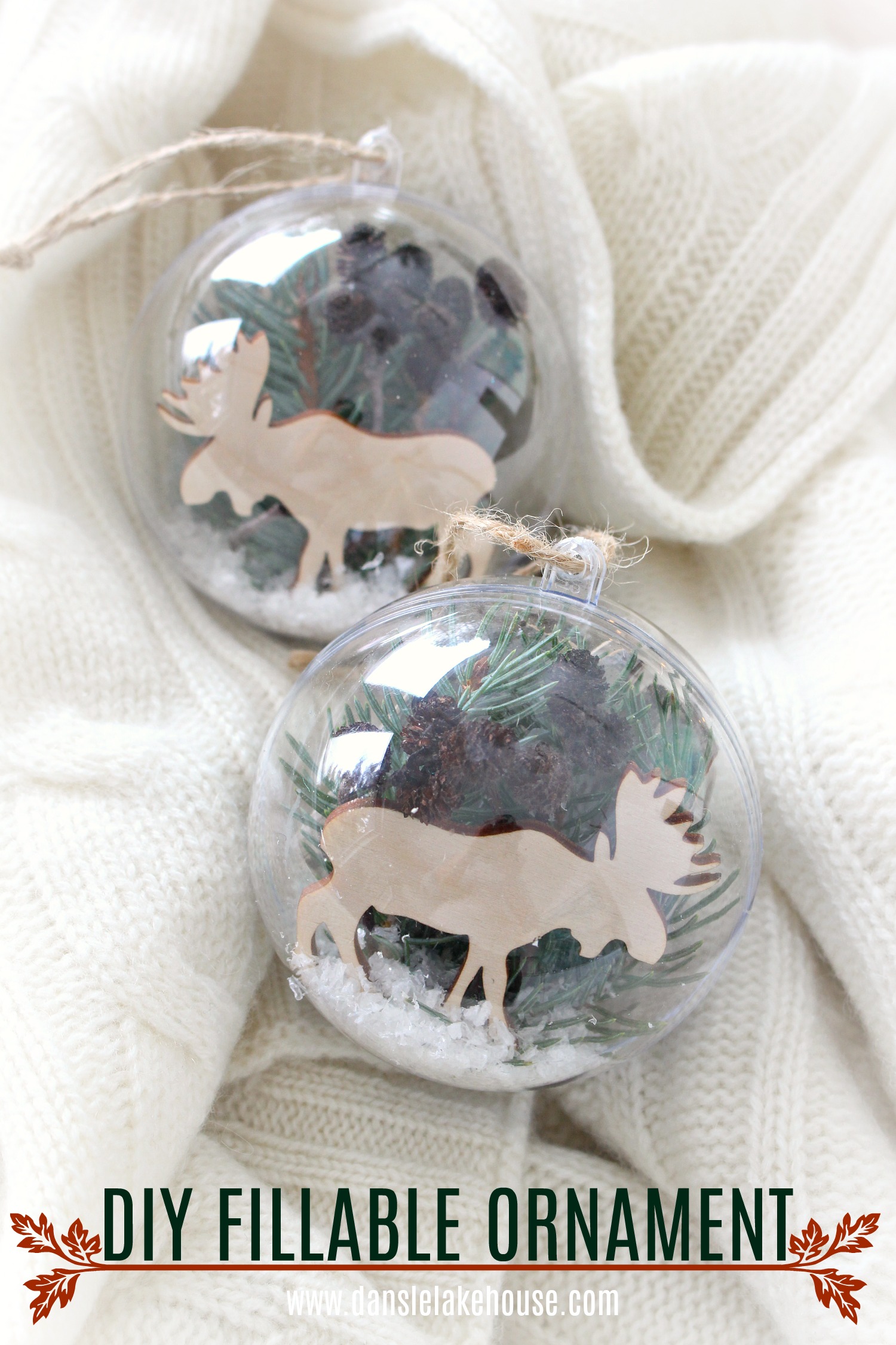 Nature Inspired Diy Ornament Fillable Ornament Ideas Dans Le Lakehouse