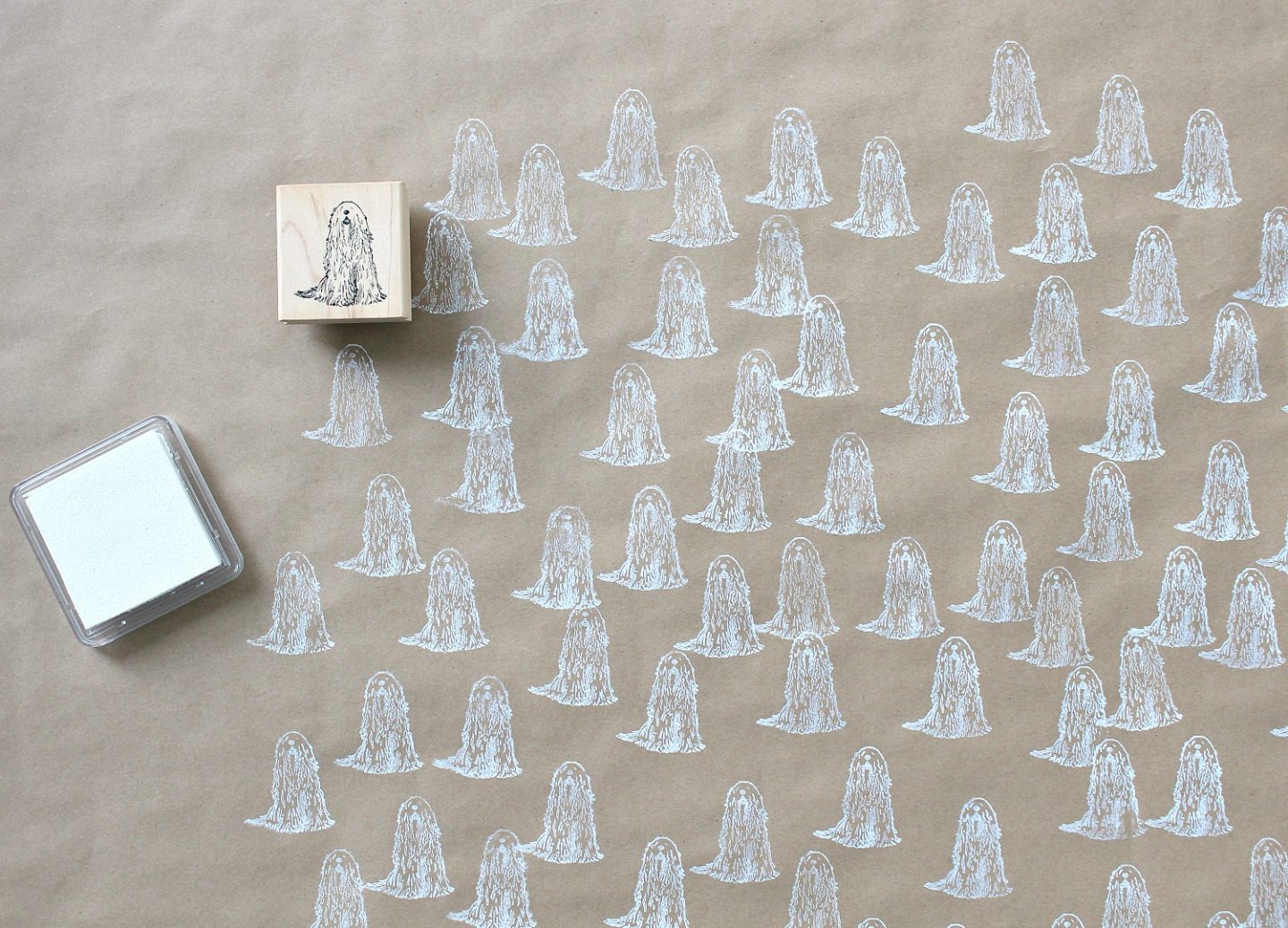 Eco-Friendly Stamped Wrapping Paper