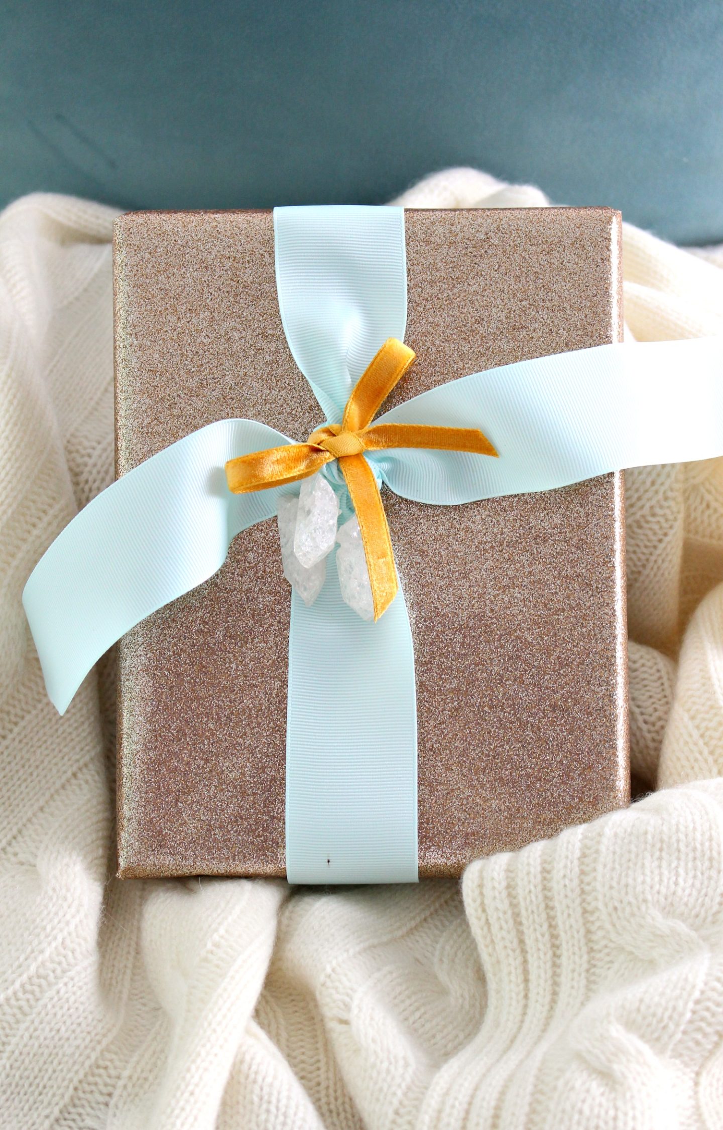 Glam Gift Wrapping Idea with Crystal Point Gift Topper